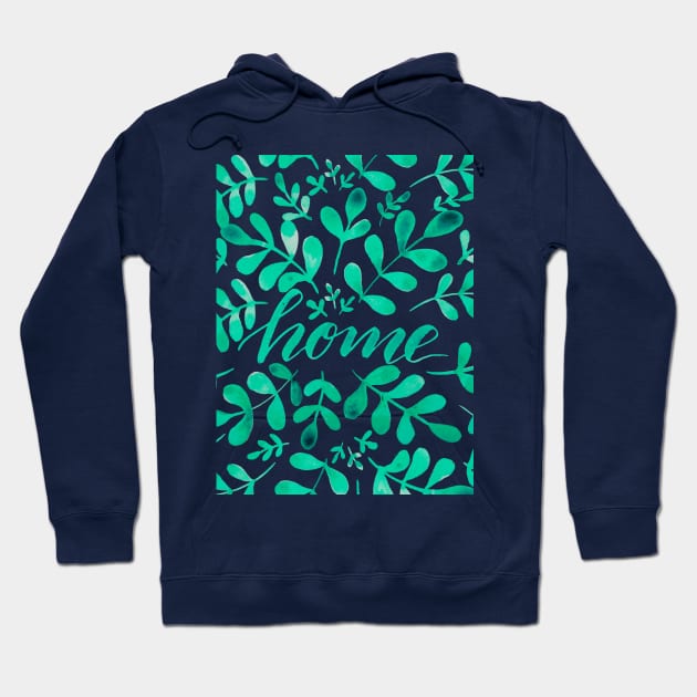 Watercolor home foliage - green Hoodie by wackapacka